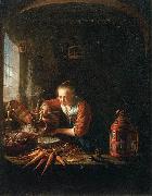 Woman Pouring Water into a Jar Gerard Dou